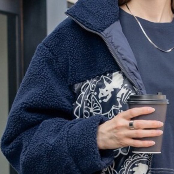 BOHO STYLE COLDBREAK Floral Print Teddy Winter Coat - Picture 7 of 13